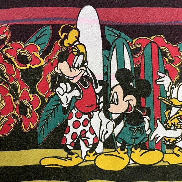 Vintage Disney Unlimited Shirt Men XXL Tie Dye Jem Mickey Goofy Donald Surfboard - Picture 12 of 16